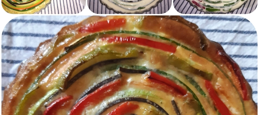 Quiché de verduras ... en espiral