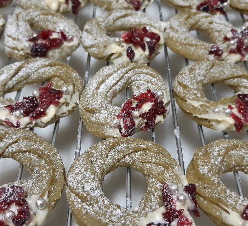 Galletas de Navidad de té matcha con Thermomix (sin huevo)