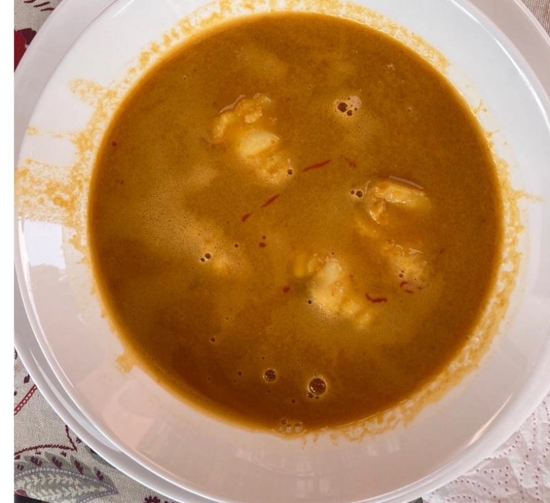 CREMA CON RAPE Y GAMBAS CON THERMOMIX