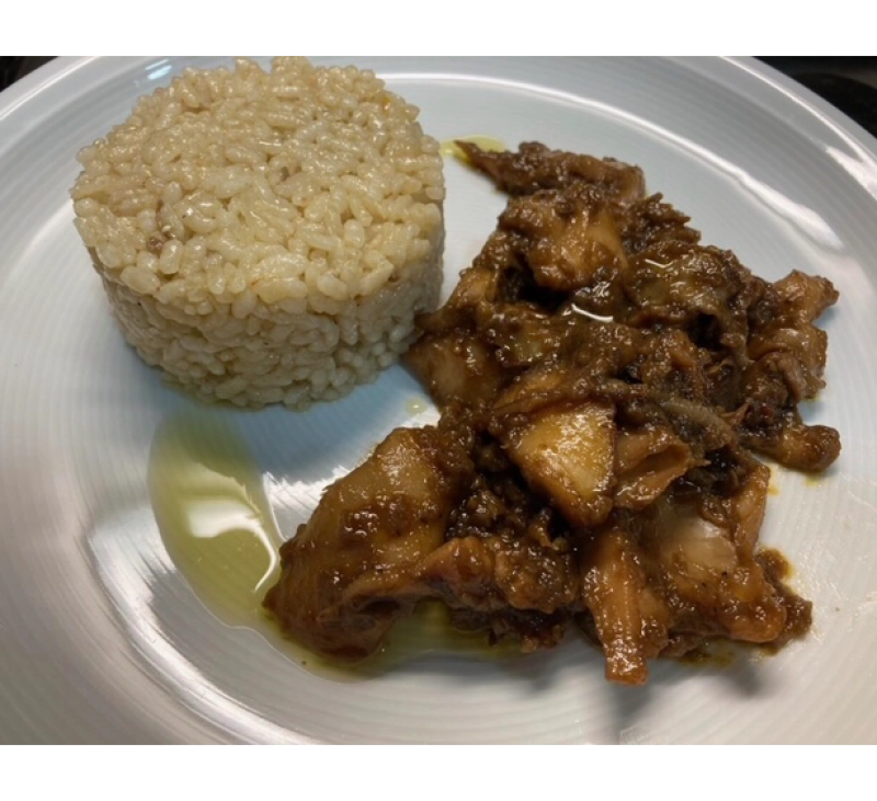 SEPIA A LA MALLORQUINA Y ARROZ BLANCO CON THERMOMIX