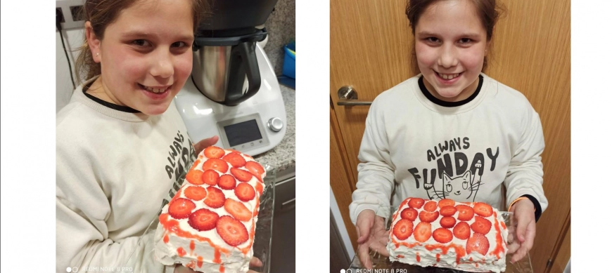 TIRAMISU DE FRESA CON BIZCOCHO GENOVES