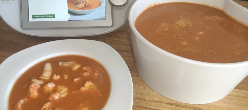 Recetas imprescindibles: CREMA CON RAPE Y GAMBAS