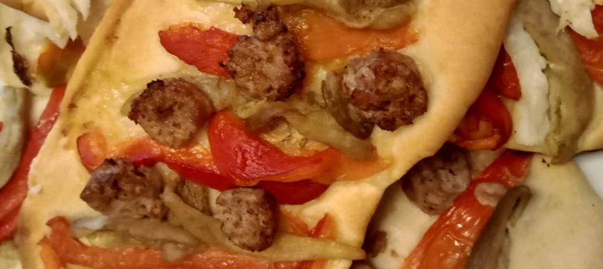 "Pizza catalana" Coca de recapte.