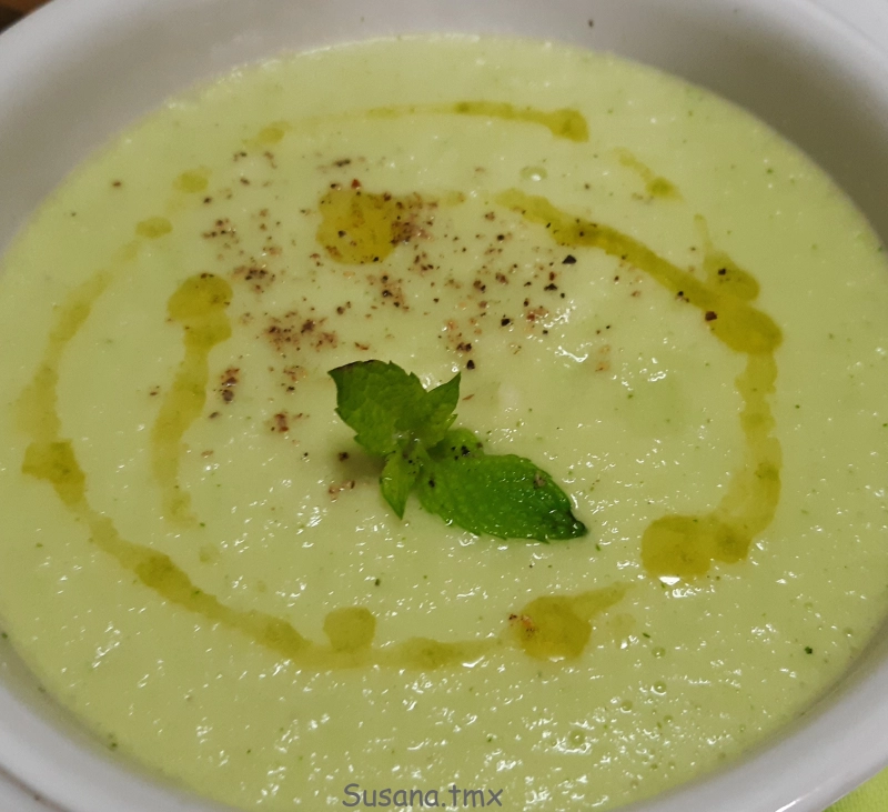 Sopa fria de melón y menta con Thermomix