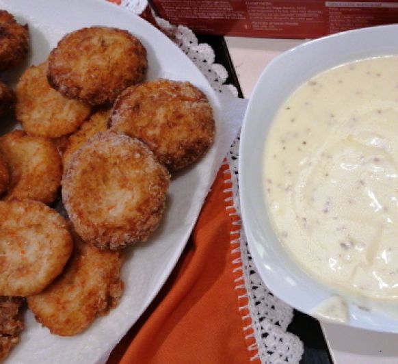 Bocaditos de patata y cangrejo