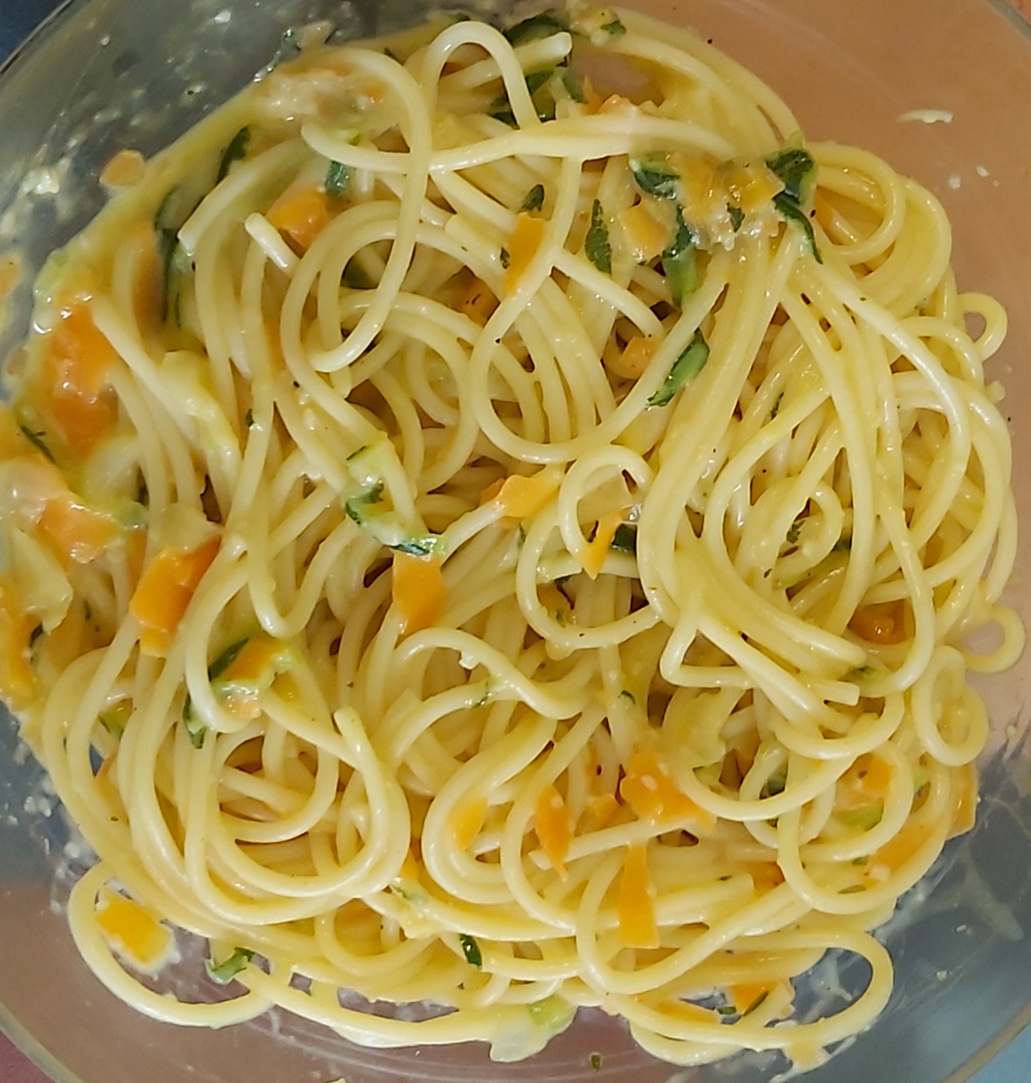 Espaguetis con Carbonara Vegetariana - Dietas especiales - Blog de FRANCIS BLANQUEZ VALDIVIESO