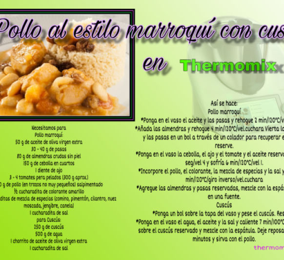 POLLO AL ESTILO MARROQUÍ CON CUSCÚS EN Thermomix®