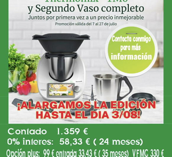 2° VASO + CUBRECUCHILLAS + 0%, OPCIÓN PLUS o CONTADO
