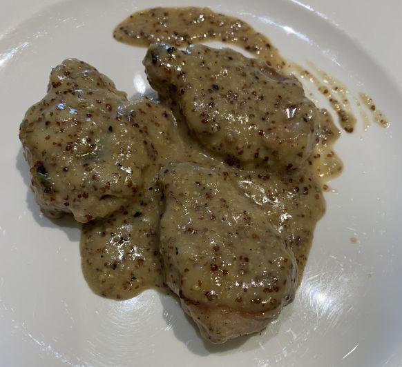 Solomillo ibérico a la mostaza antigua