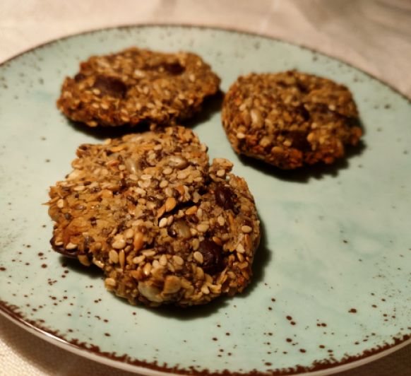 Galletas de semillas con pepitas de chocolate
