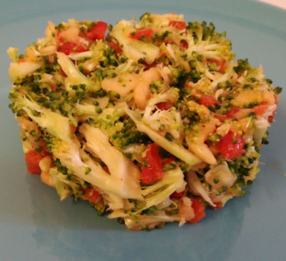 Ensalada de Brócoli, Pimiento y Manzana