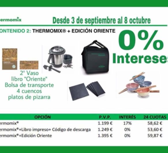 Thermomix® sin intereses y segundo vaso! Nueva oferta con libro de comida oriental!