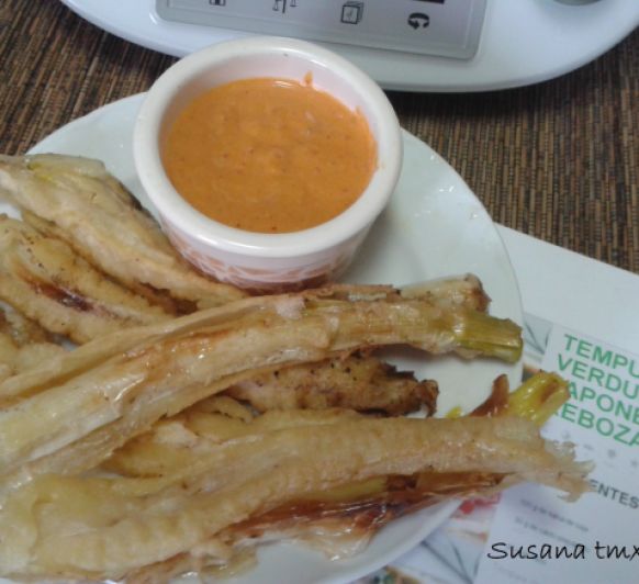 Calçots en tempura ... con Thermomix®