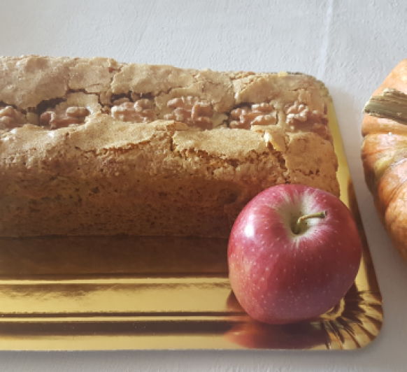 Plum cake o bizcocho de calabaza, manzana y avena. Con Thermomix®