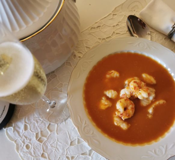 CREMA DE RAPE Y GAMBAS, CON Thermomix®