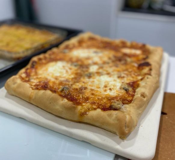 Pizza blanca con rúcula - ahora más crujiente