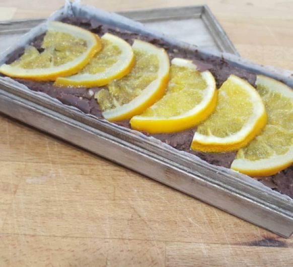 TURRÓN DE CHOCOLATE Y NARANJA CON Thermomix®