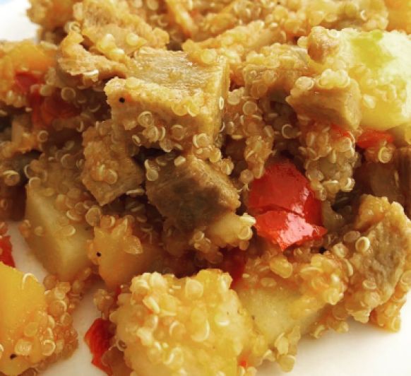 QUINOA CON VERDURAS Y SEITÁN