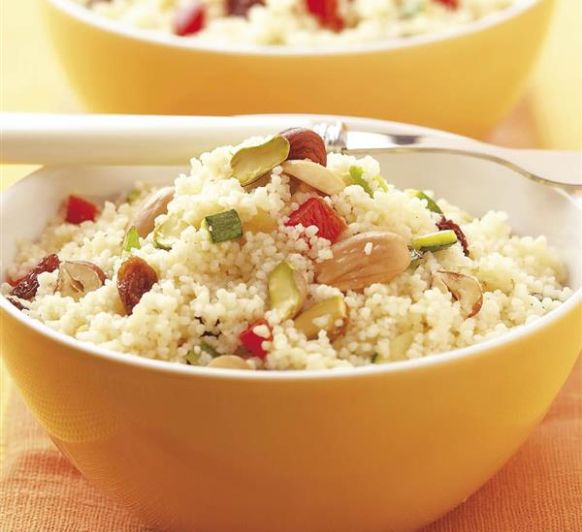 Cuscús vegano con frutos secos, verduritas y con Thermomix®