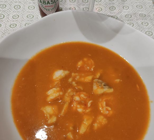 Crema con rape y gambas con Thermomix®